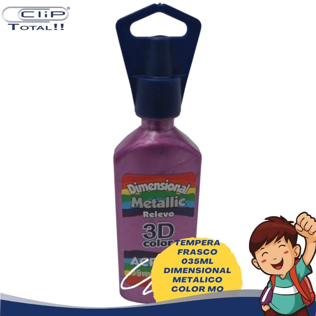 TEMPERA FRASCO 035ML DIMENSIONAL METÁLICO COLOR MO