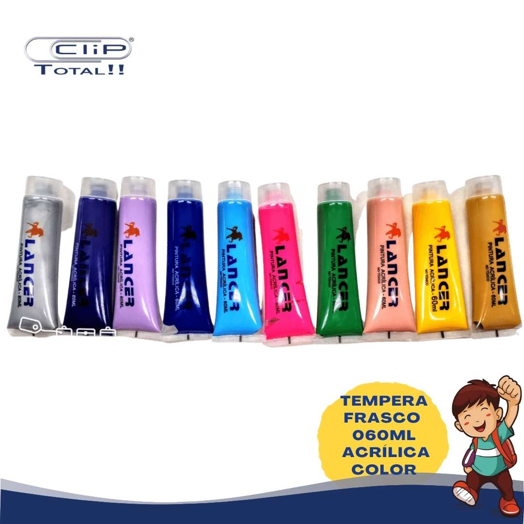 TEMPERA FRASCO 060ML ACRÍLICA COLOR