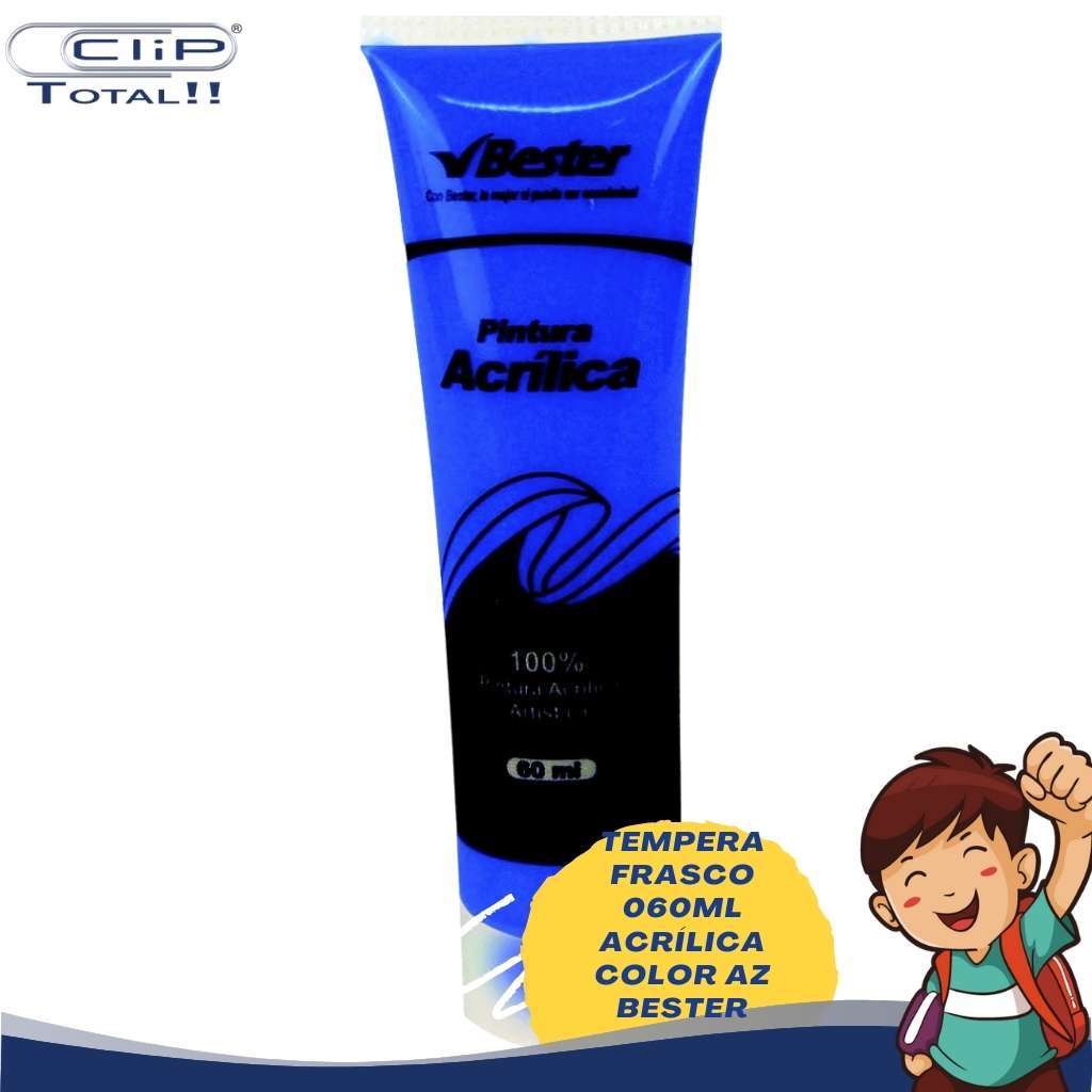 TEMPERA FRASCO 060ML ACRÍLICA COLOR AZ BESTER