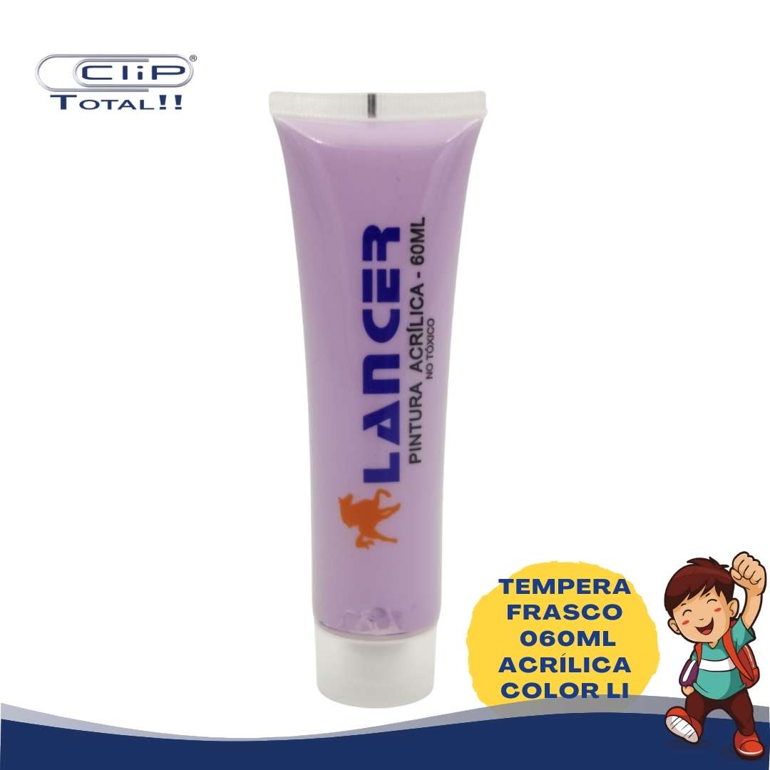 TEMPERA FRASCO 060ML ACRÍLICA COLOR LI LANCER