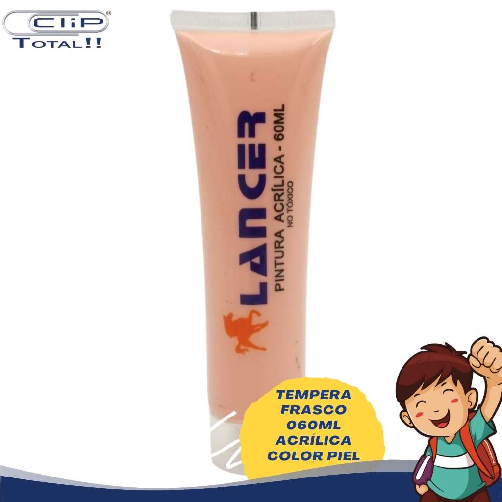 TEMPERA FRASCO 060ML ACRÍLICA COLOR PIEL LANCER