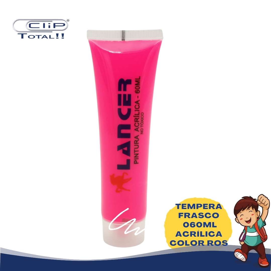 TEMPERA FRASCO 060ML ACRÍLICA COLOR ROS LANCER