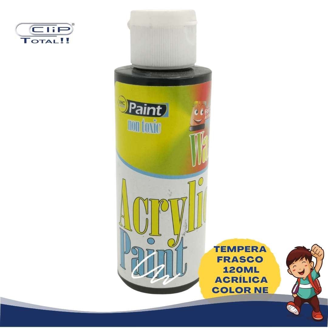 TEMPERA FRASCO 120ML ACRÍLICA COLOR NE