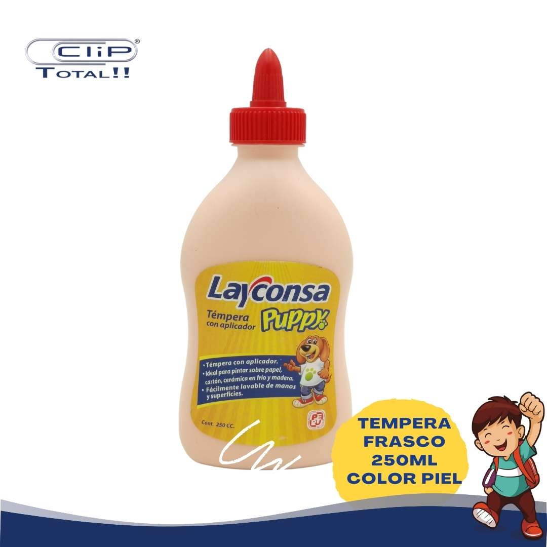 TEMPERA FRASCO 250ML COLOR PIEL*