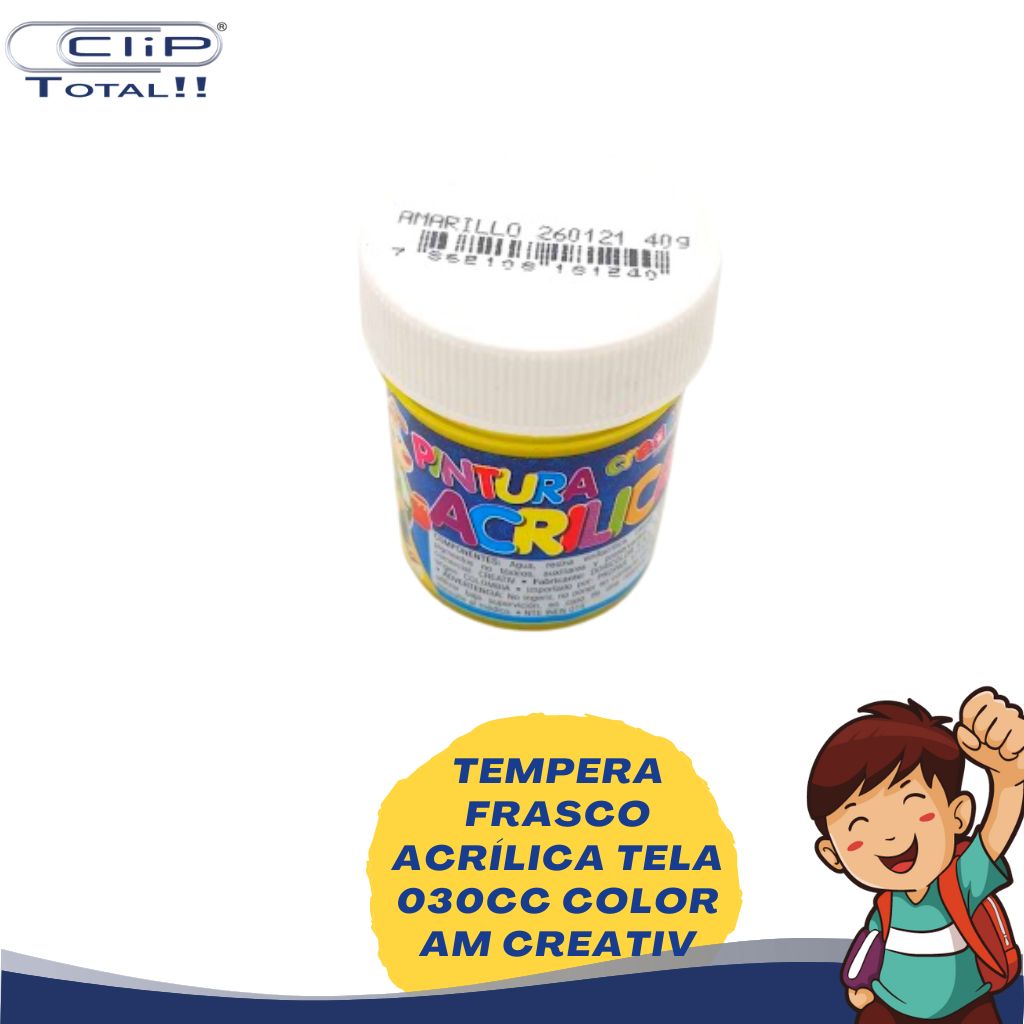 TEMPERA FRASCO ACRÍLICA TELA 030CC COLOR AM CREATIV
