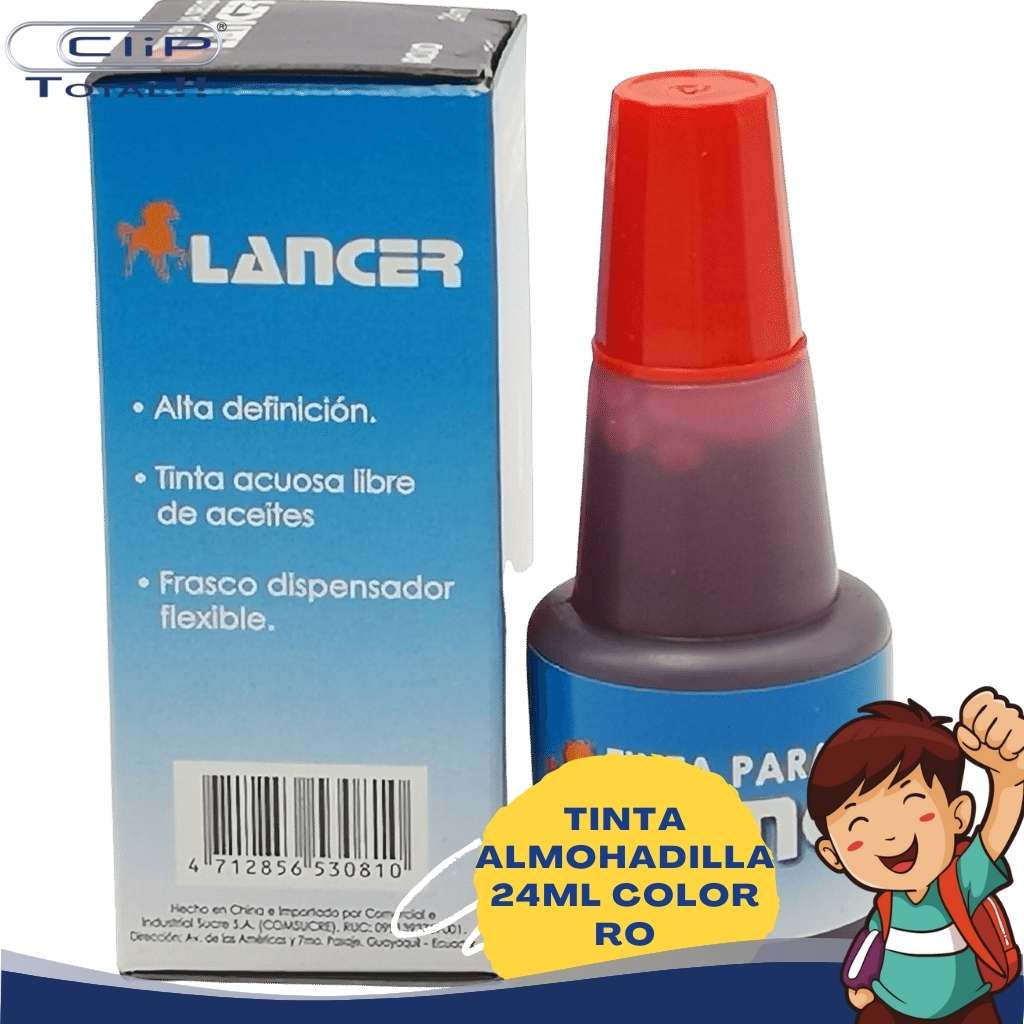 TINTA ALMOHADILLA 24ML COLOR RO